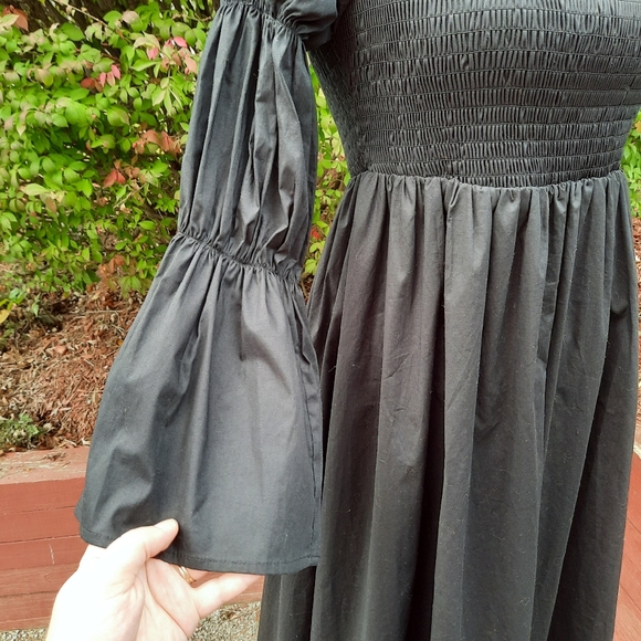 Eloquii Smock Top Off the Shoulder Dress Puff Sleeves Costume Peasant Plus 14 - Picture 9 of 13